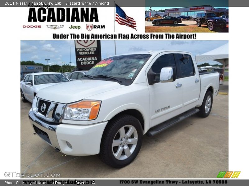 Blizzard White / Almond 2011 Nissan Titan SL Crew Cab