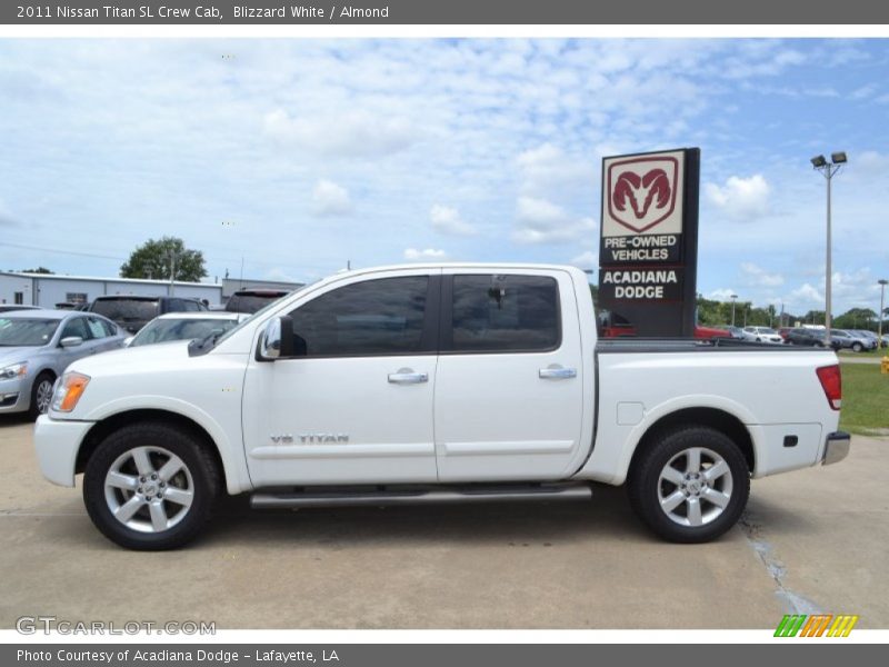 Blizzard White / Almond 2011 Nissan Titan SL Crew Cab