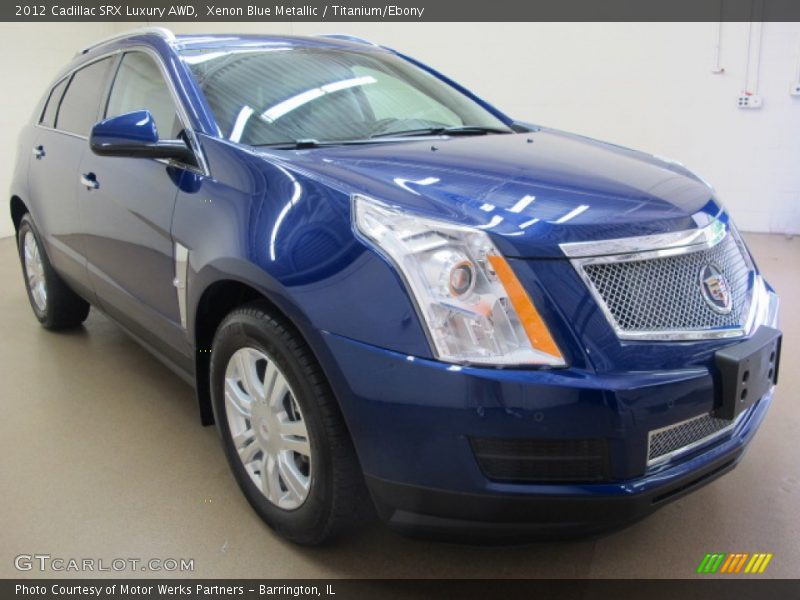 Xenon Blue Metallic / Titanium/Ebony 2012 Cadillac SRX Luxury AWD