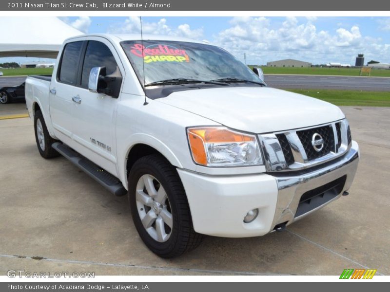 Blizzard White / Almond 2011 Nissan Titan SL Crew Cab