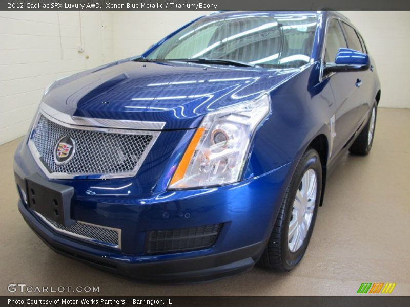 Xenon Blue Metallic / Titanium/Ebony 2012 Cadillac SRX Luxury AWD