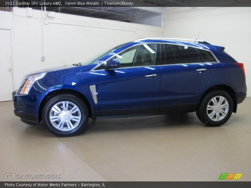 Xenon Blue Metallic / Titanium/Ebony 2012 Cadillac SRX Luxury AWD
