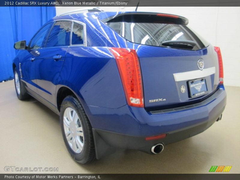 Xenon Blue Metallic / Titanium/Ebony 2012 Cadillac SRX Luxury AWD