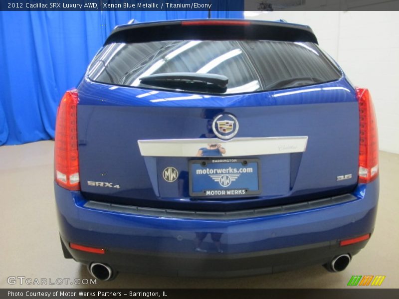 Xenon Blue Metallic / Titanium/Ebony 2012 Cadillac SRX Luxury AWD
