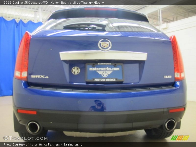 Xenon Blue Metallic / Titanium/Ebony 2012 Cadillac SRX Luxury AWD