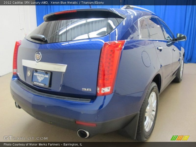 Xenon Blue Metallic / Titanium/Ebony 2012 Cadillac SRX Luxury AWD