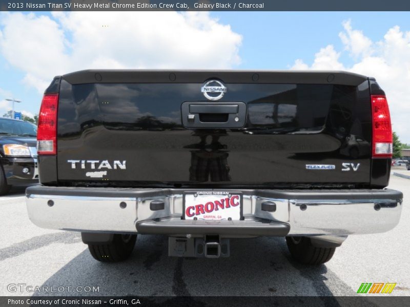 Galaxy Black / Charcoal 2013 Nissan Titan SV Heavy Metal Chrome Edition Crew Cab