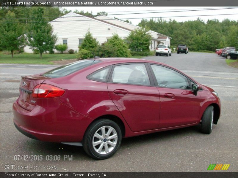 Bright Magenta Metallic / Light Stone/Charcoal Black Cloth 2011 Ford Fiesta SE Sedan