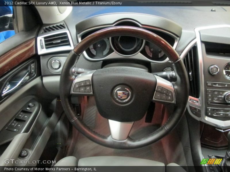 Xenon Blue Metallic / Titanium/Ebony 2012 Cadillac SRX Luxury AWD