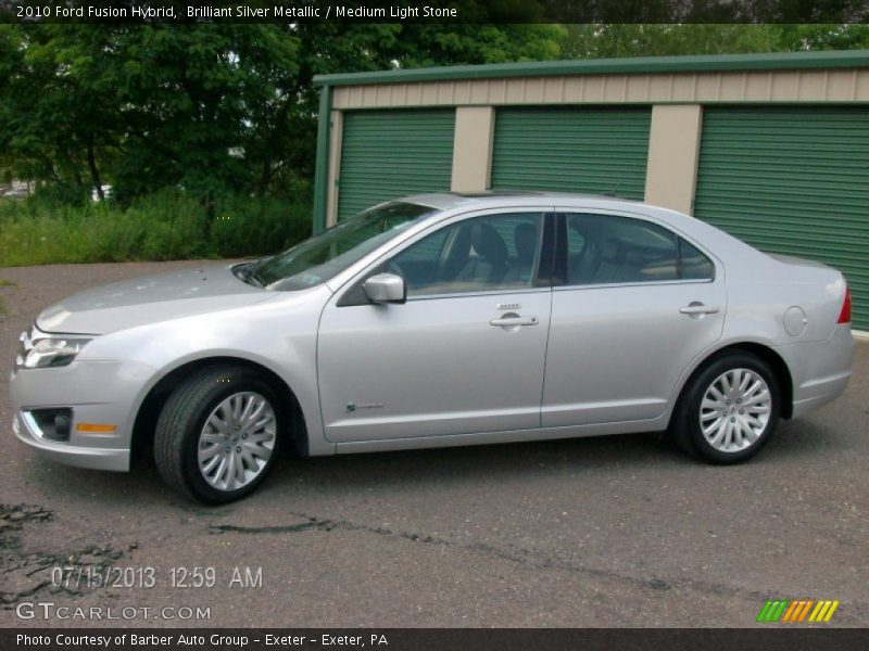 Brilliant Silver Metallic / Medium Light Stone 2010 Ford Fusion Hybrid