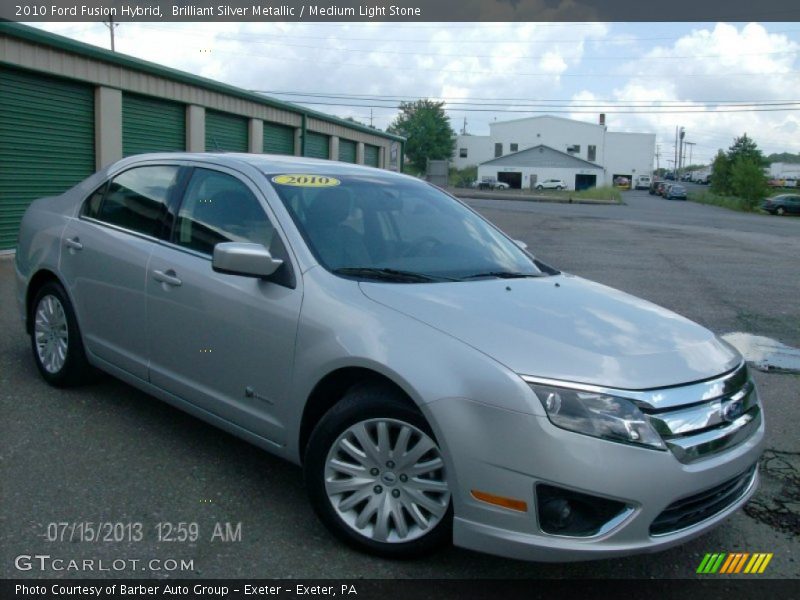 Brilliant Silver Metallic / Medium Light Stone 2010 Ford Fusion Hybrid