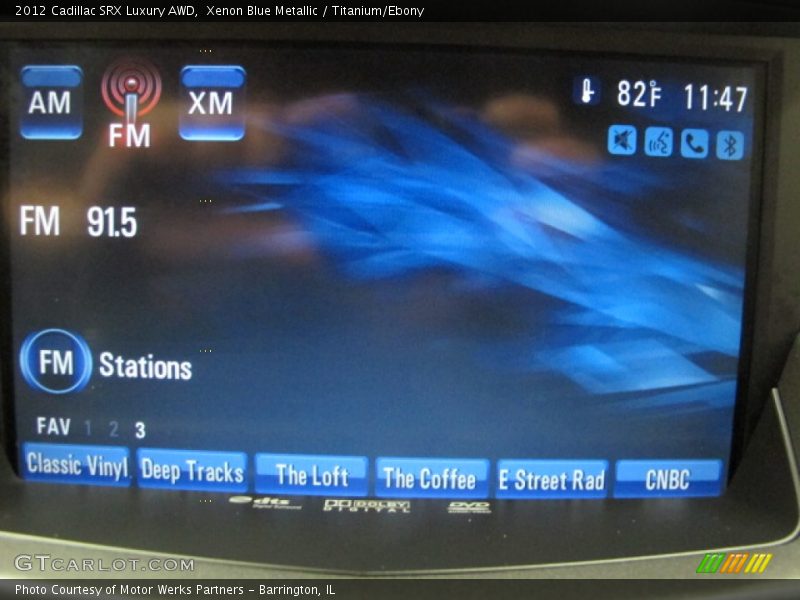 Xenon Blue Metallic / Titanium/Ebony 2012 Cadillac SRX Luxury AWD