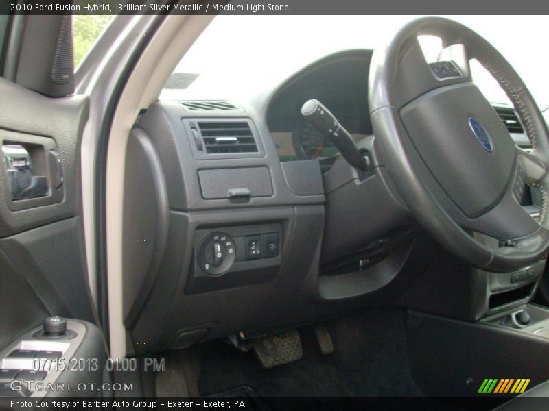 Brilliant Silver Metallic / Medium Light Stone 2010 Ford Fusion Hybrid