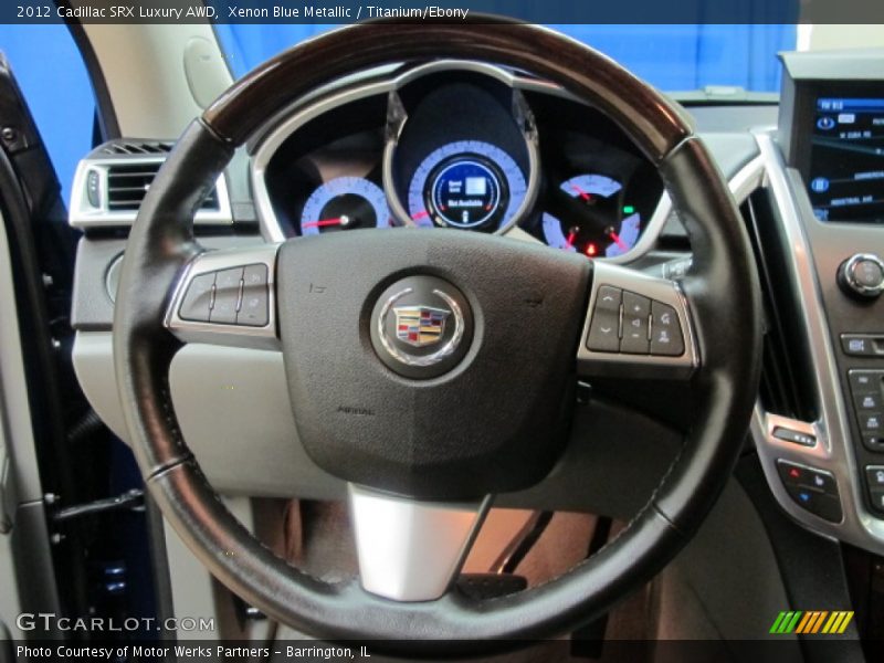 Xenon Blue Metallic / Titanium/Ebony 2012 Cadillac SRX Luxury AWD