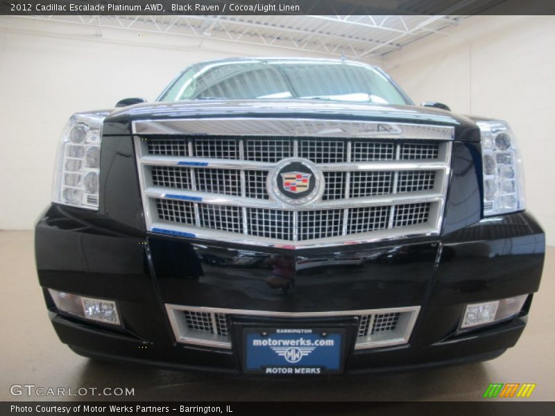 Black Raven / Cocoa/Light Linen 2012 Cadillac Escalade Platinum AWD