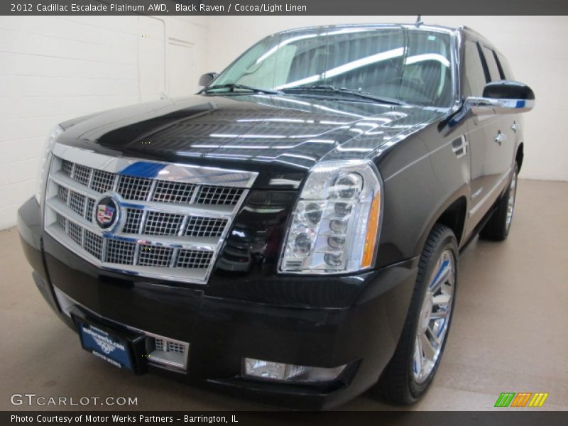 Black Raven / Cocoa/Light Linen 2012 Cadillac Escalade Platinum AWD