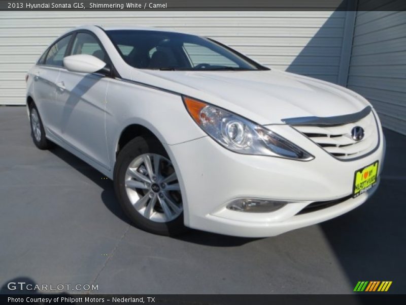 Shimmering White / Camel 2013 Hyundai Sonata GLS