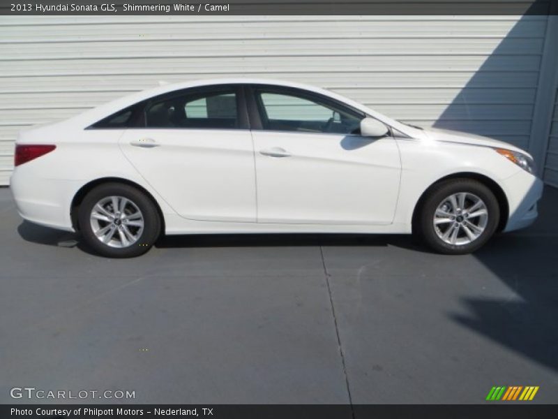 Shimmering White / Camel 2013 Hyundai Sonata GLS