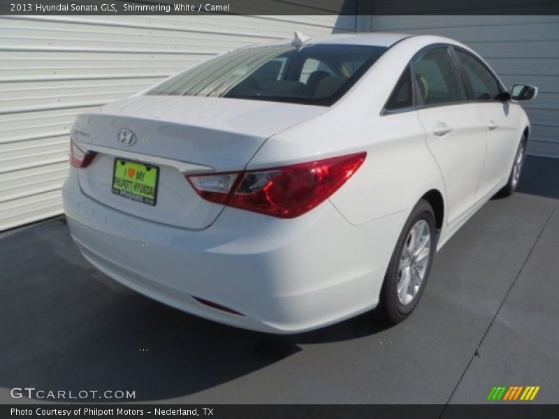 Shimmering White / Camel 2013 Hyundai Sonata GLS