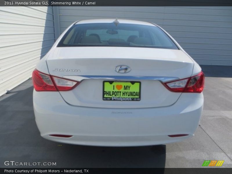 Shimmering White / Camel 2013 Hyundai Sonata GLS