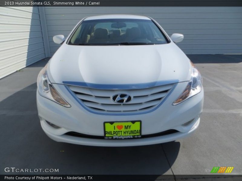 Shimmering White / Camel 2013 Hyundai Sonata GLS