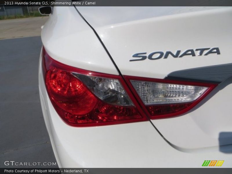 Shimmering White / Camel 2013 Hyundai Sonata GLS