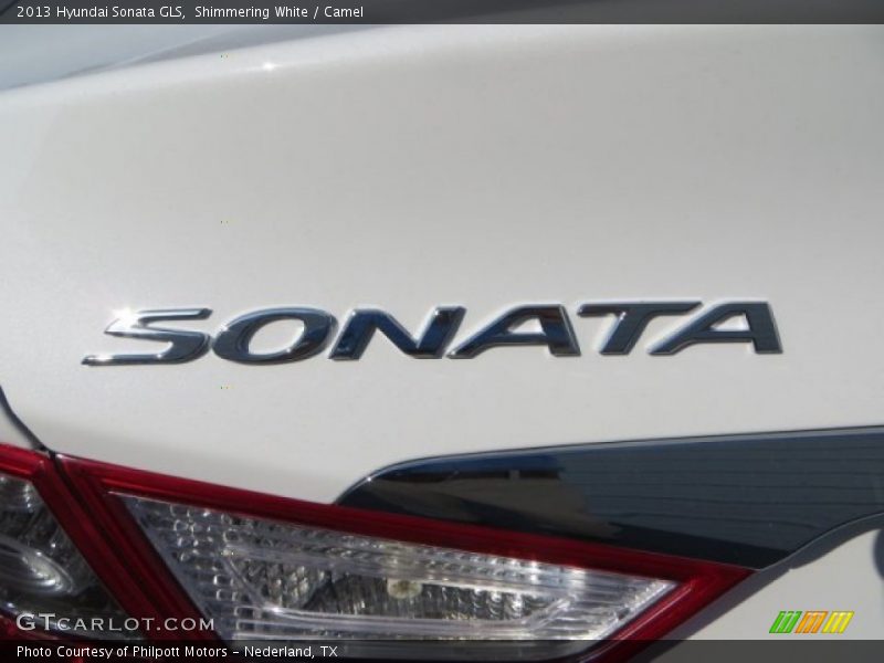 Shimmering White / Camel 2013 Hyundai Sonata GLS