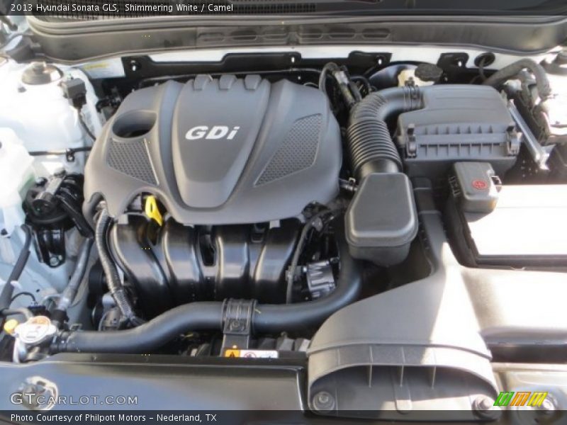 Shimmering White / Camel 2013 Hyundai Sonata GLS