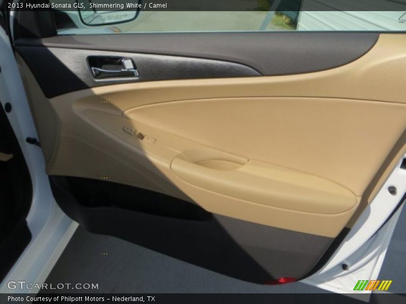 Shimmering White / Camel 2013 Hyundai Sonata GLS