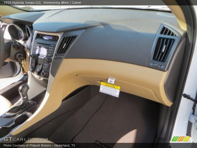 Shimmering White / Camel 2013 Hyundai Sonata GLS