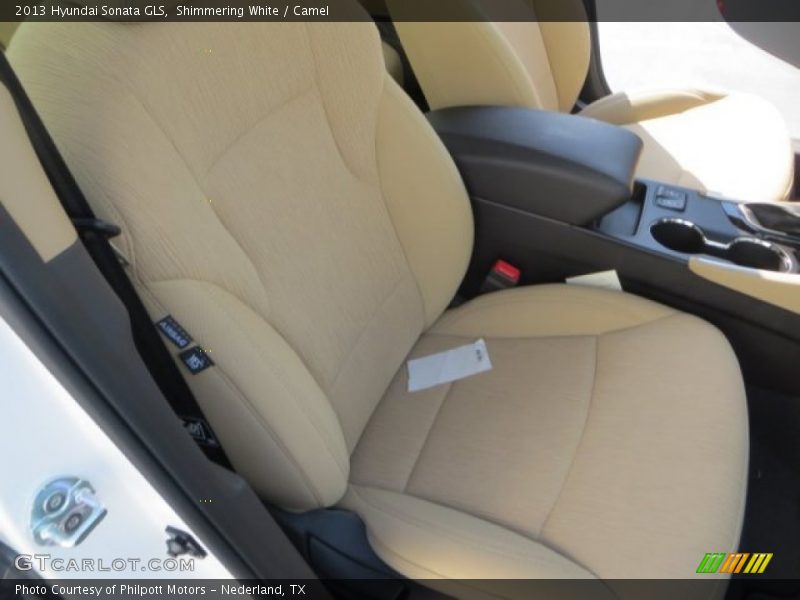 Shimmering White / Camel 2013 Hyundai Sonata GLS