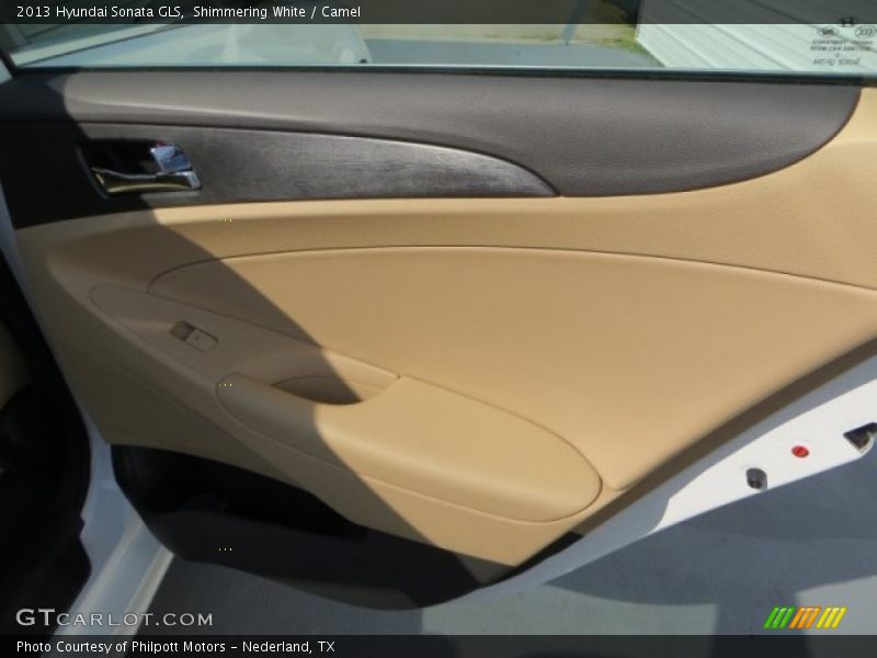 Shimmering White / Camel 2013 Hyundai Sonata GLS