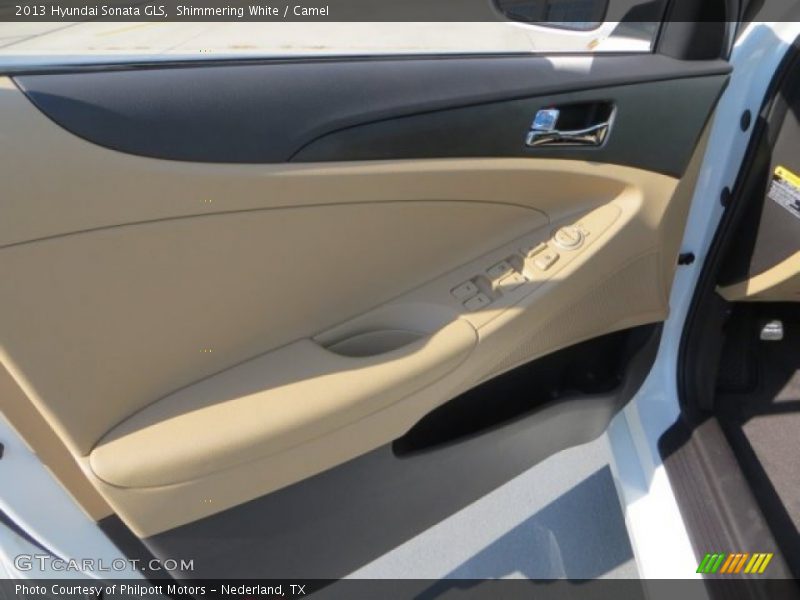 Shimmering White / Camel 2013 Hyundai Sonata GLS