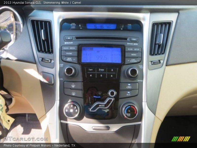 Shimmering White / Camel 2013 Hyundai Sonata GLS