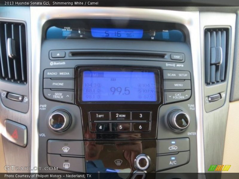 Shimmering White / Camel 2013 Hyundai Sonata GLS