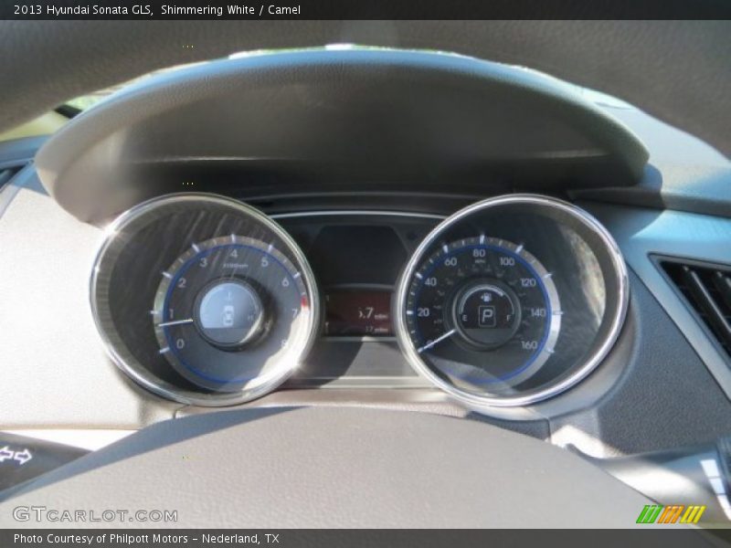Shimmering White / Camel 2013 Hyundai Sonata GLS