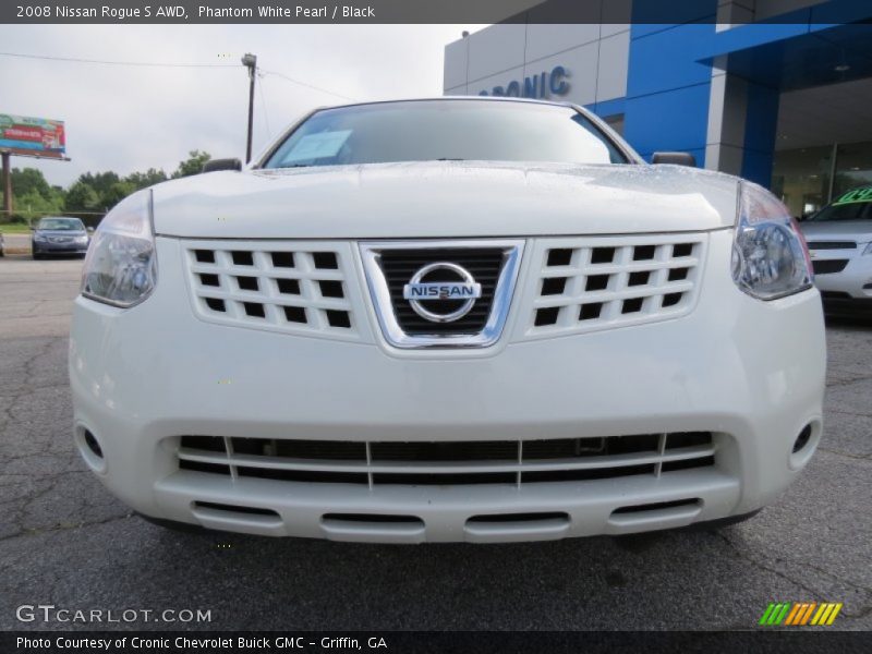 Phantom White Pearl / Black 2008 Nissan Rogue S AWD