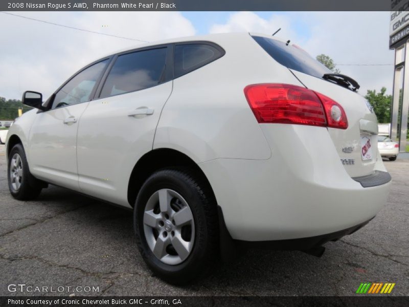 Phantom White Pearl / Black 2008 Nissan Rogue S AWD