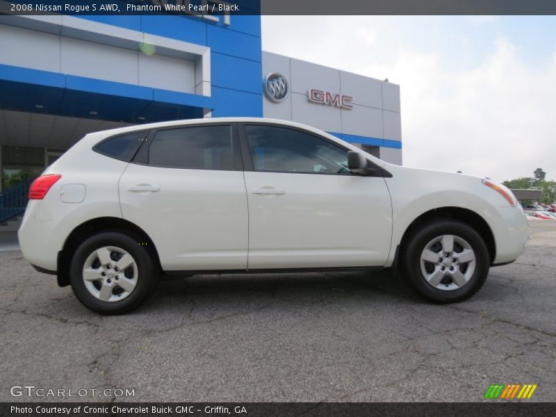 Phantom White Pearl / Black 2008 Nissan Rogue S AWD