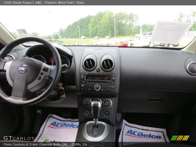 Phantom White Pearl / Black 2008 Nissan Rogue S AWD