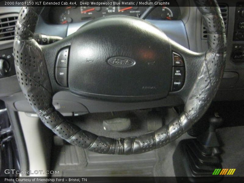 Deep Wedgewood Blue Metallic / Medium Graphite 2000 Ford F150 XLT Extended Cab 4x4