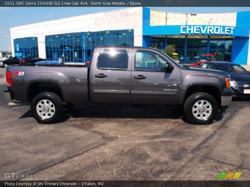 Storm Gray Metallic / Ebony 2011 GMC Sierra 2500HD SLE Crew Cab 4x4
