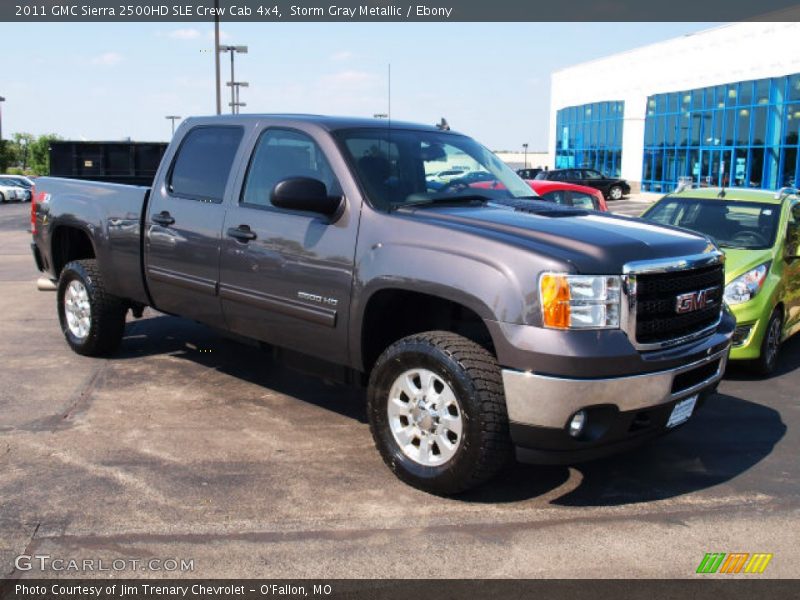 Storm Gray Metallic / Ebony 2011 GMC Sierra 2500HD SLE Crew Cab 4x4