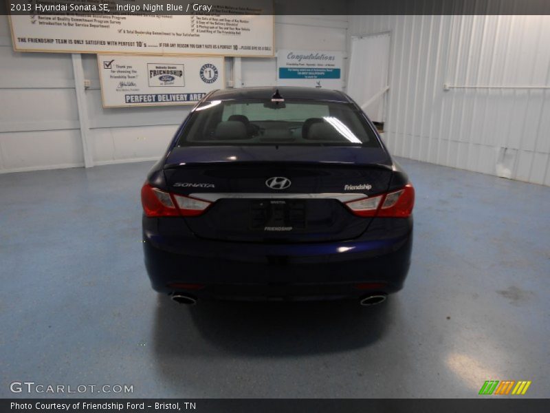 Indigo Night Blue / Gray 2013 Hyundai Sonata SE