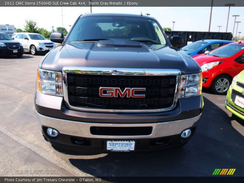 Storm Gray Metallic / Ebony 2011 GMC Sierra 2500HD SLE Crew Cab 4x4