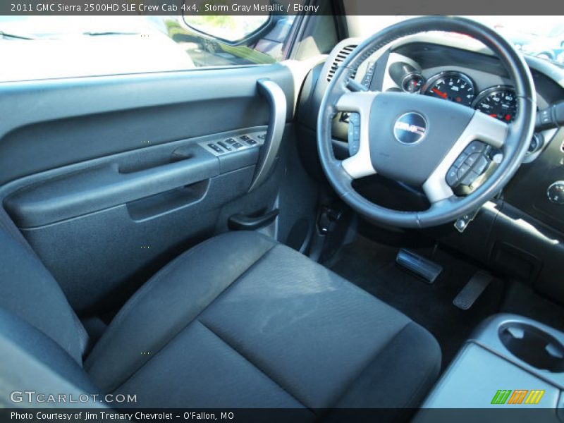 Storm Gray Metallic / Ebony 2011 GMC Sierra 2500HD SLE Crew Cab 4x4