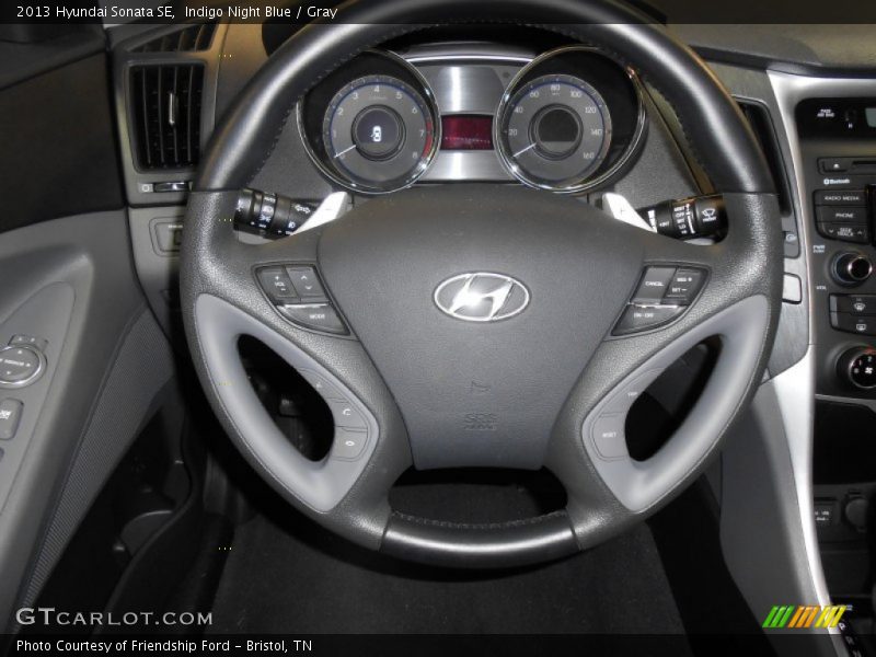 Indigo Night Blue / Gray 2013 Hyundai Sonata SE