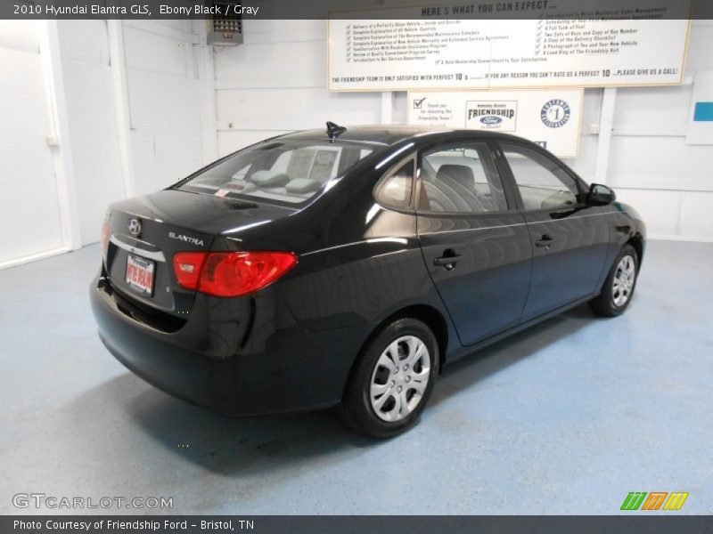 Ebony Black / Gray 2010 Hyundai Elantra GLS