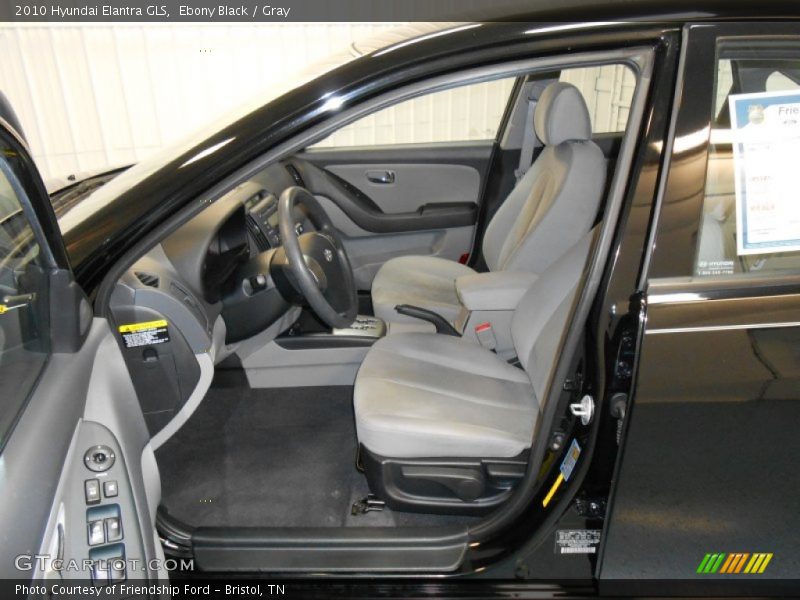 Ebony Black / Gray 2010 Hyundai Elantra GLS
