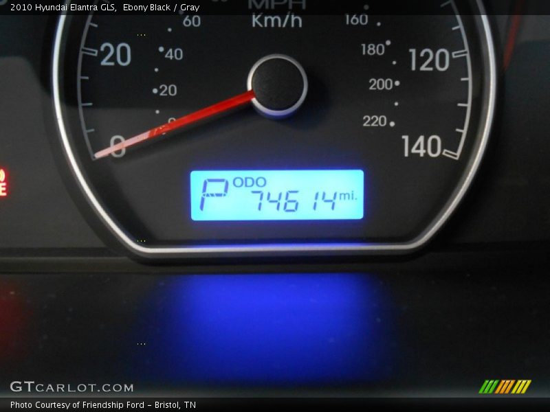 Ebony Black / Gray 2010 Hyundai Elantra GLS
